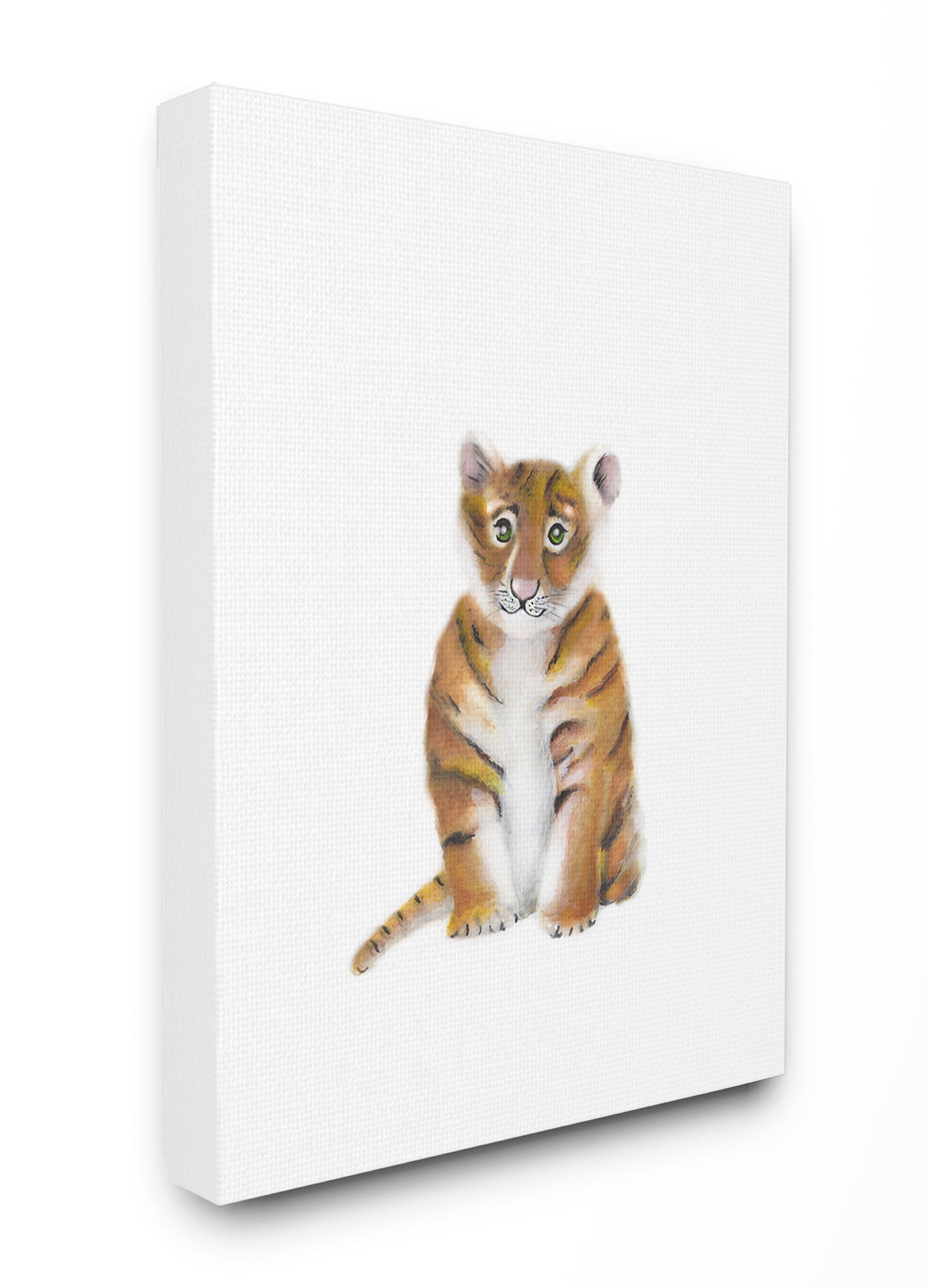 The Kids Room by Stupell Painted Tiger Single Animal Oversized Stretched Canvas Wall Art, 24 x 1.5 x 30