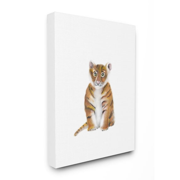 The Kids Room by Stupell Painted Tiger Single Animal Stretched Canvas Wall Art, 30 x 1.5 x 40