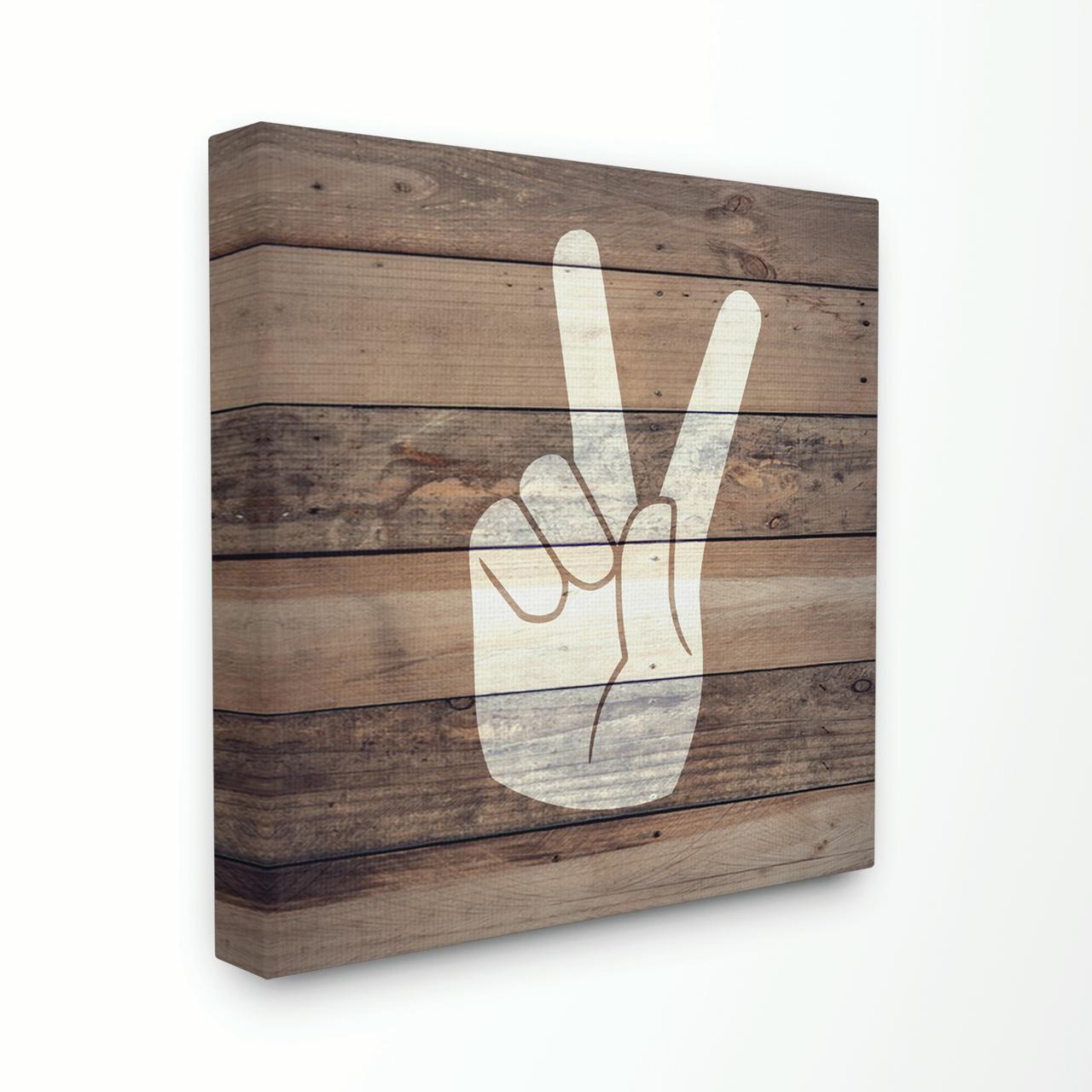 The Kids Room by Stupell Peace Hand Distressed Wood Canvas Wall Art by Daphne Poselli