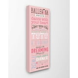 The Kids Room By Stupell Pink Ballerina Rules Canvas Wall Art for Teens ...