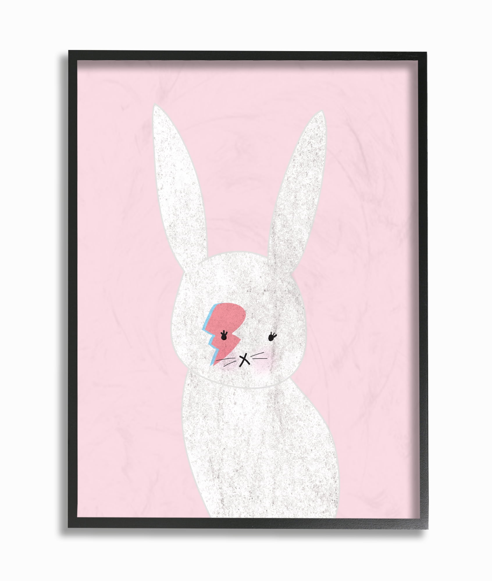 The Kids Room by Stupell Pink Bowie Bunny Framed Wall Art by Daphne Polselli