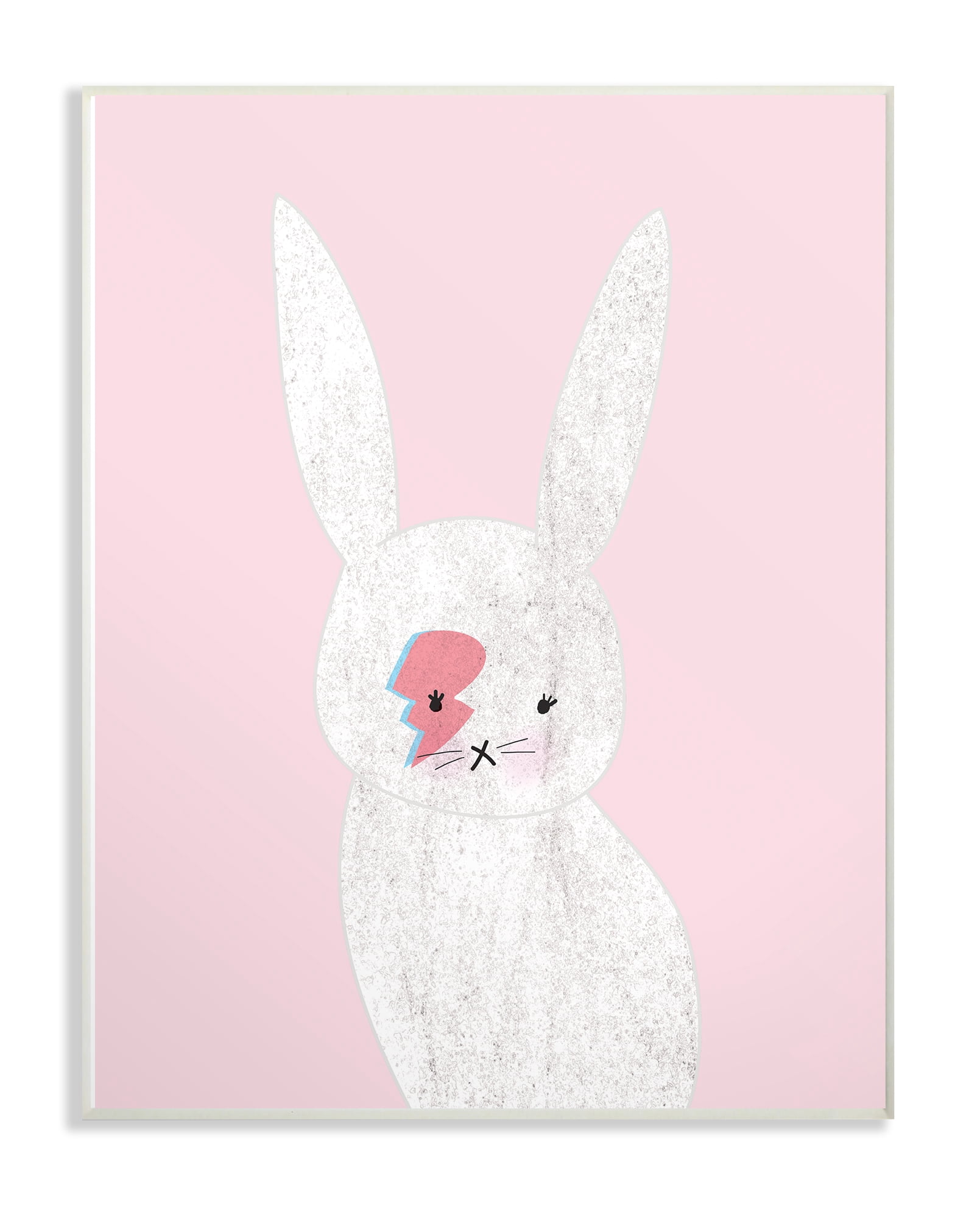 The Kids Room by Stupell Pink Bowie Bunny Wall Plaqueby Daphne Polselli
