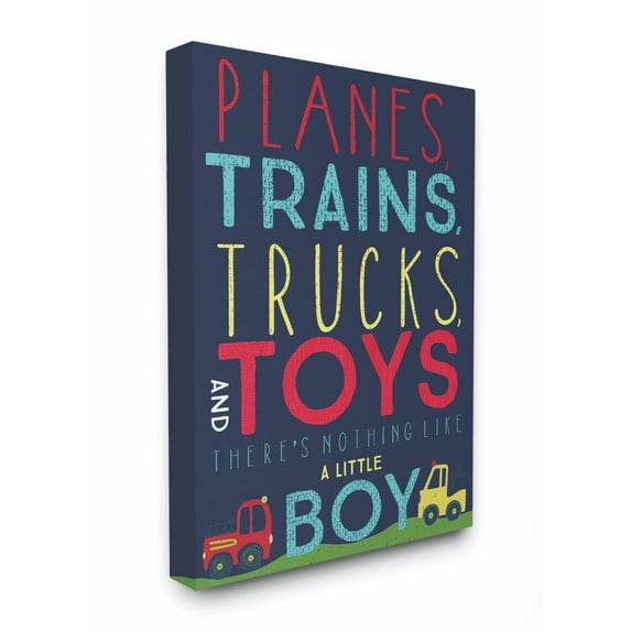 The Kids Room by Stupell Planes, Trains, Trucks and Toys Canvas Wall Art by Heather Rosas
