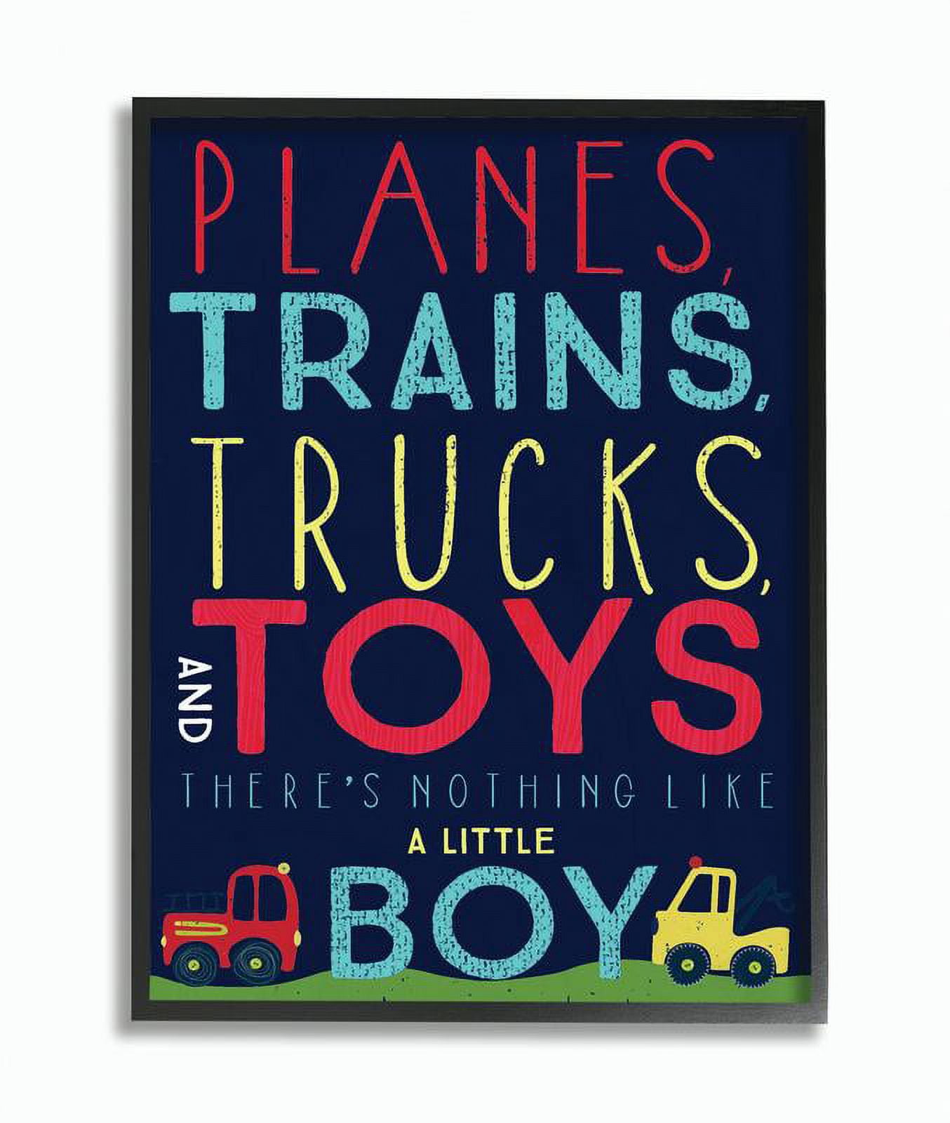 The Kids Room by Stupell Planes, Trains, Trucks and Toys Framed Wall Art by Heather Rosas