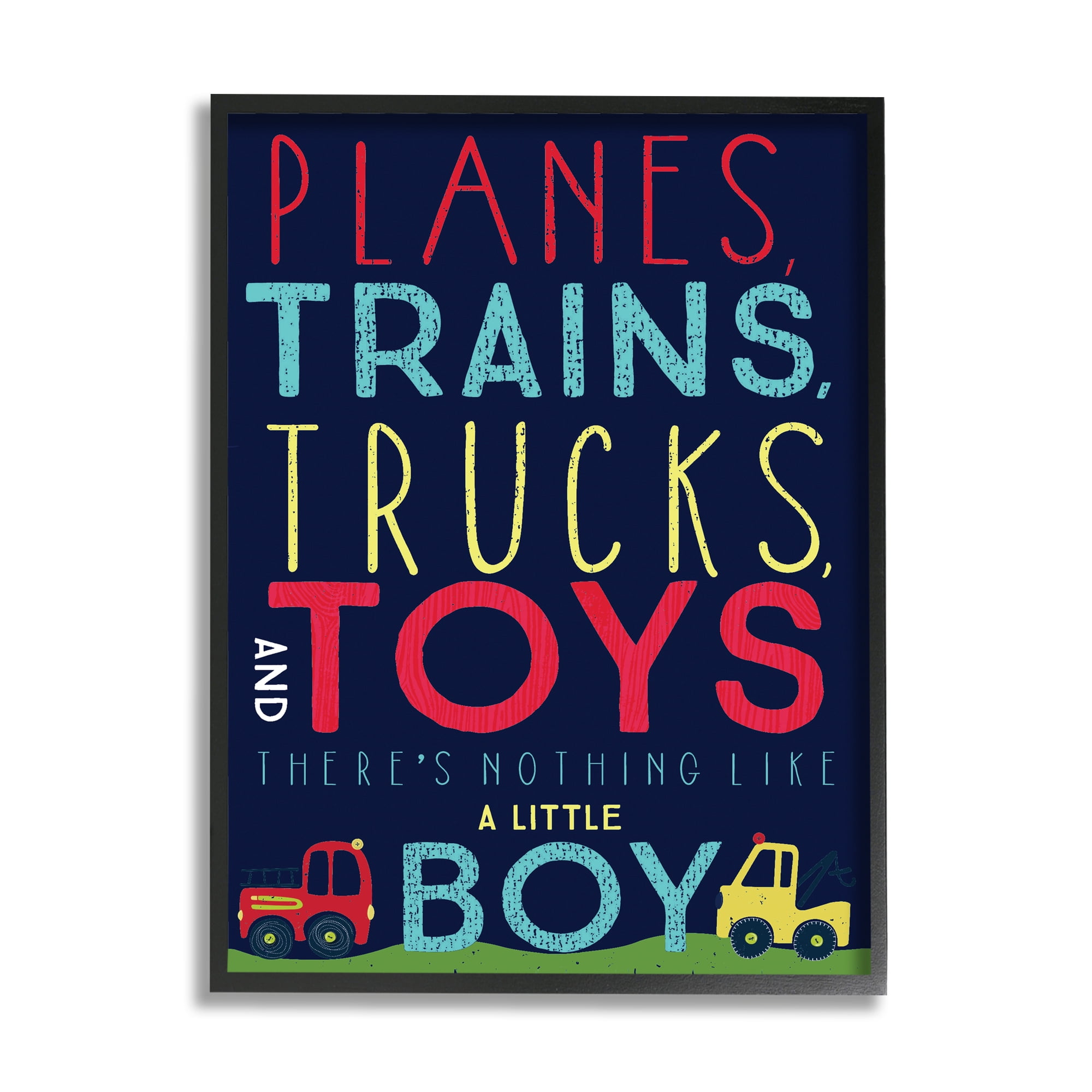 The Kids Room by Stupell Planes, Trains, Trucks and Toys Framed Wall Art by Heather Rosas