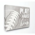 thumbnail image 1 of The Kids Room by Stupell Play Hard Or Go Home Black and White Football Canvas Wall Art, 1 of 6