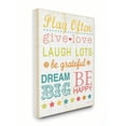 thumbnail image 1 of The Kids Room by Stupell Play Often Typography Canvas Wall Art by Jennifer Pugh, 1 of 5