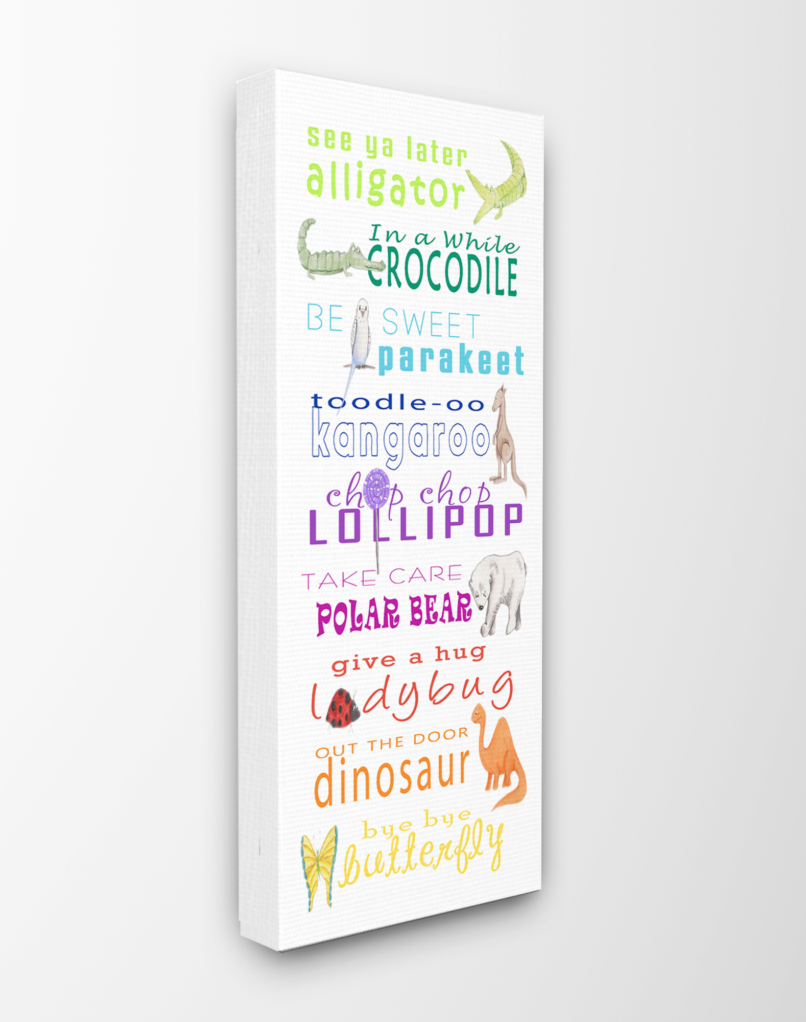 The Kids Room by Stupell See You Later Alligator Animal Goodbyes Canvas Wall Art by Regina Nouvel