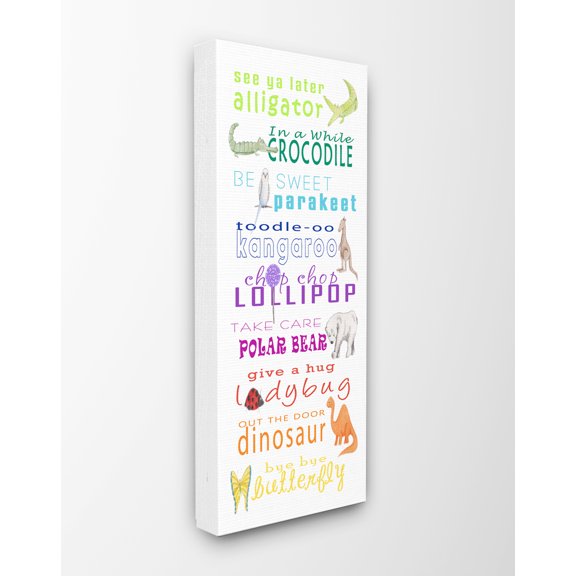 The Kids Room by Stupell See You Later Alligator Animal Goodbyes Canvas Wall Art by Regina Nouvel