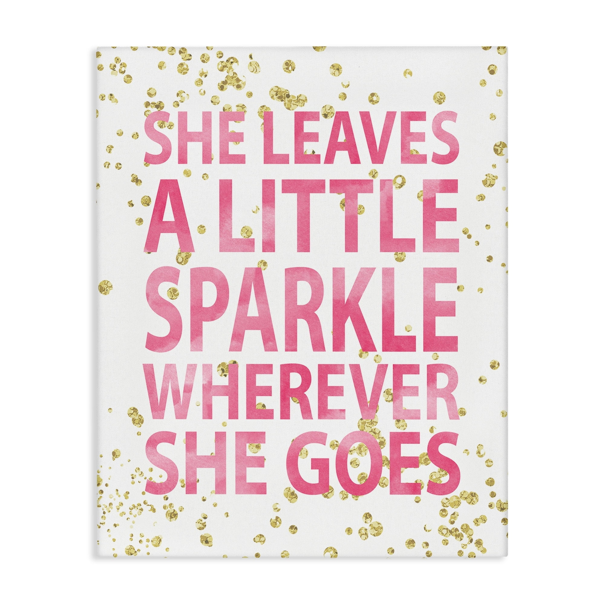 The Kids Room by Stupell She Leaves a Little Sparke Canvas Wall Art by Susan Newberry Designs