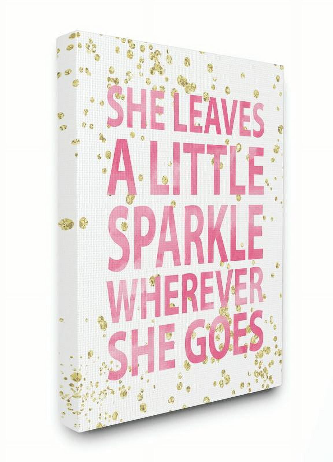 The Kids Room by Stupell She Leaves a Little Sparke Canvas Wall Art by Susan Newberry Designs