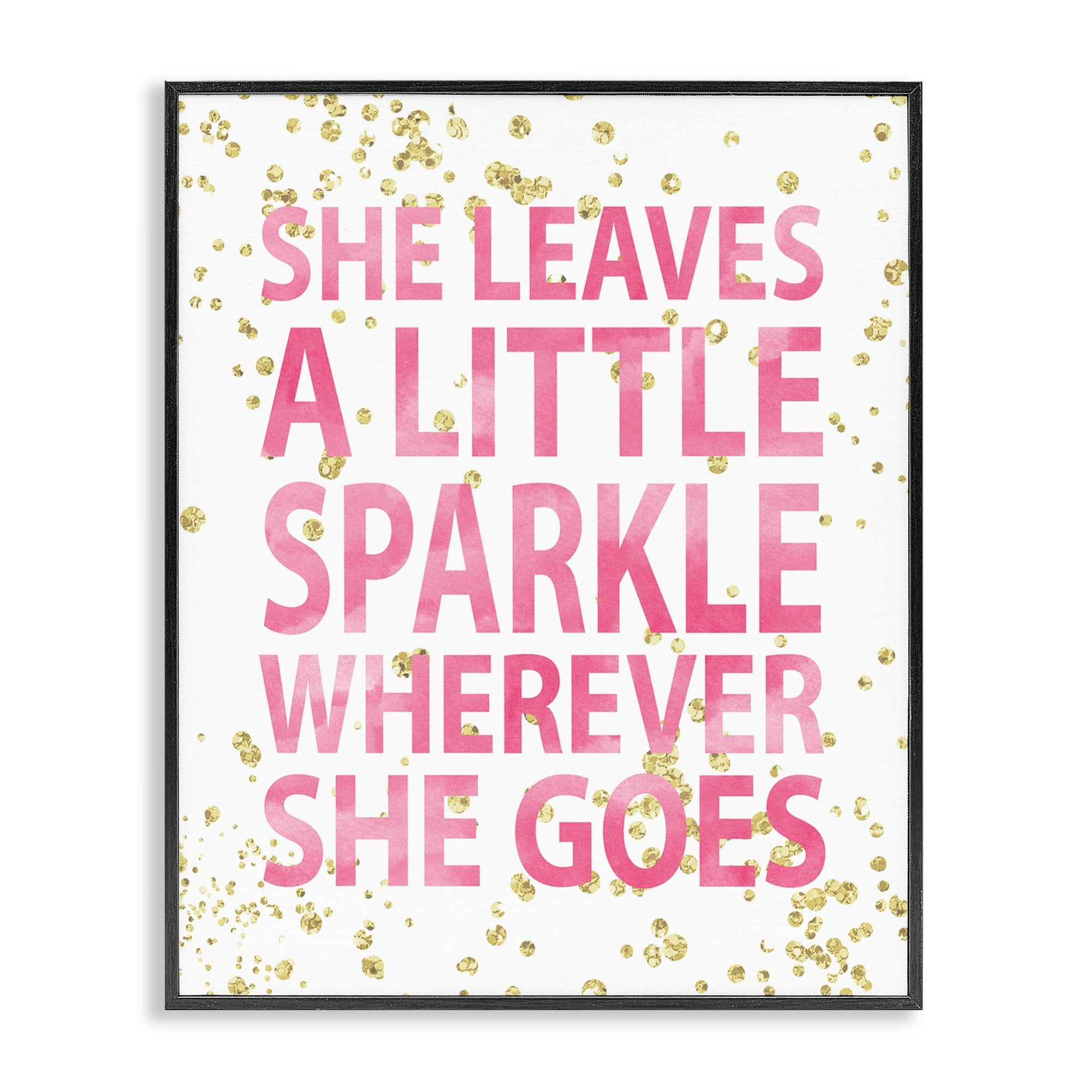 The Kids Room by Stupell She Leaves a Little Sparke Framed Wall Art by Susan Newberry Designs