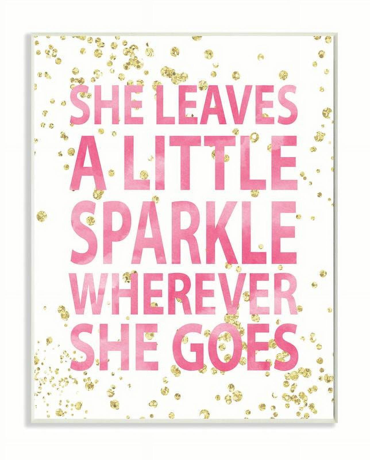 The Kids Room by Stupell She Leaves a Little Sparke Wall Plaqueby Susan Newberry Designs