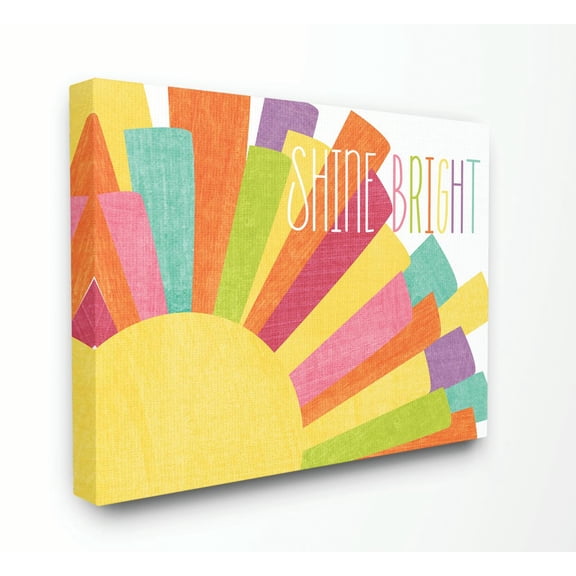 The Kids Room by Stupell Shine Bright Colorful Sun Illustration Canvas Wall Art by Alli Rogosich