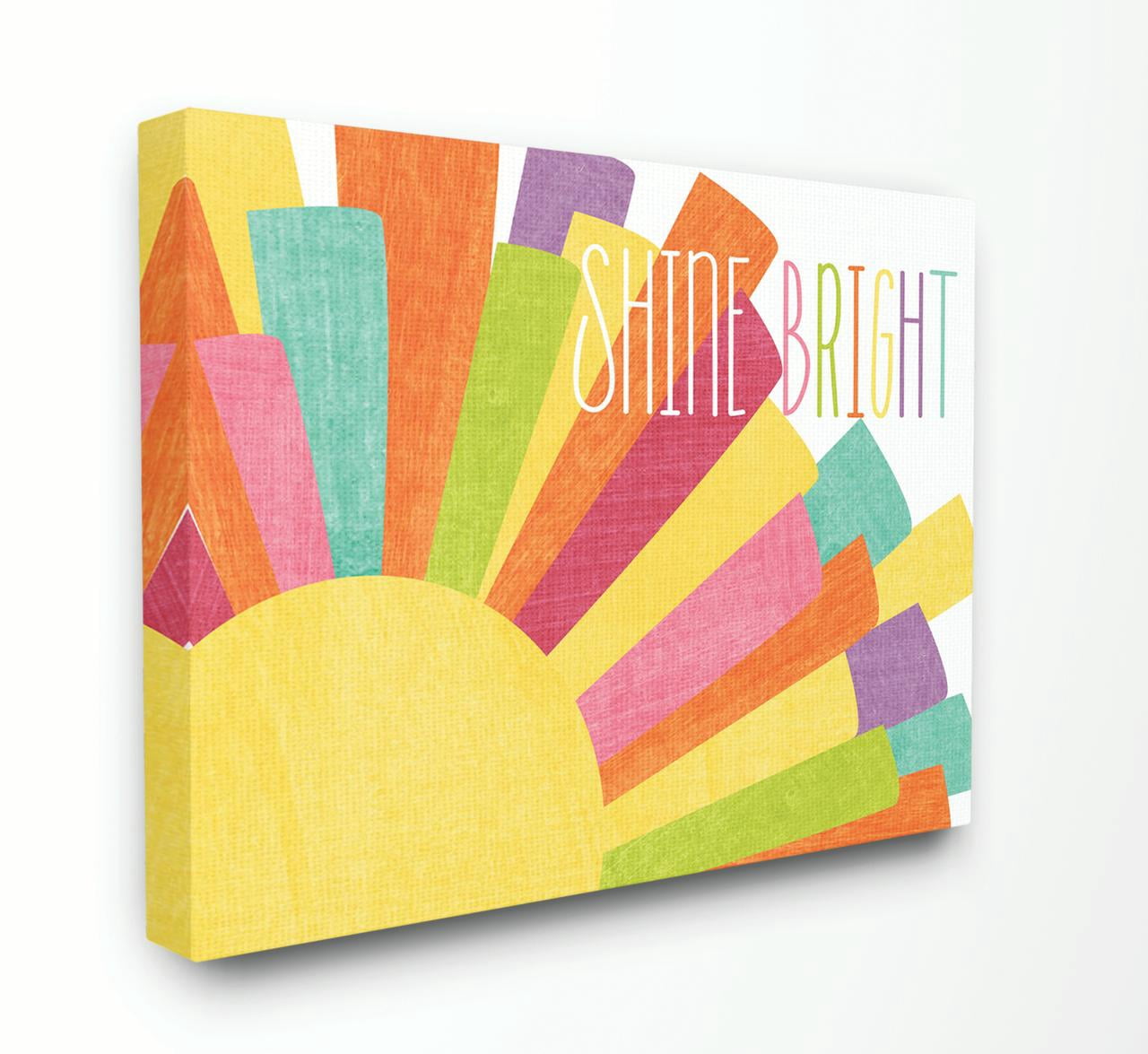 The Kids Room by Stupell Shine Bright Colorful Sun Illustration Canvas Wall Art by Alli Rogosich