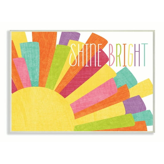 The Kids Room by Stupell Shine Bright Colorful Sun Illustration Wall Plaqueby Alli Rogosich