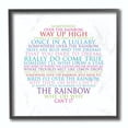 thumbnail image 1 of The Kids Room by Stupell Somewhere Over The Rainbow Circle Typog Framed Wall Art by Susan Newberry Designs, 1 of 7