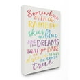 thumbnail image 1 of The Kids Room by Stupell Somewhere Over the Rainbow Watercolors Canvas Wall Art by Erica Billups, 1 of 6