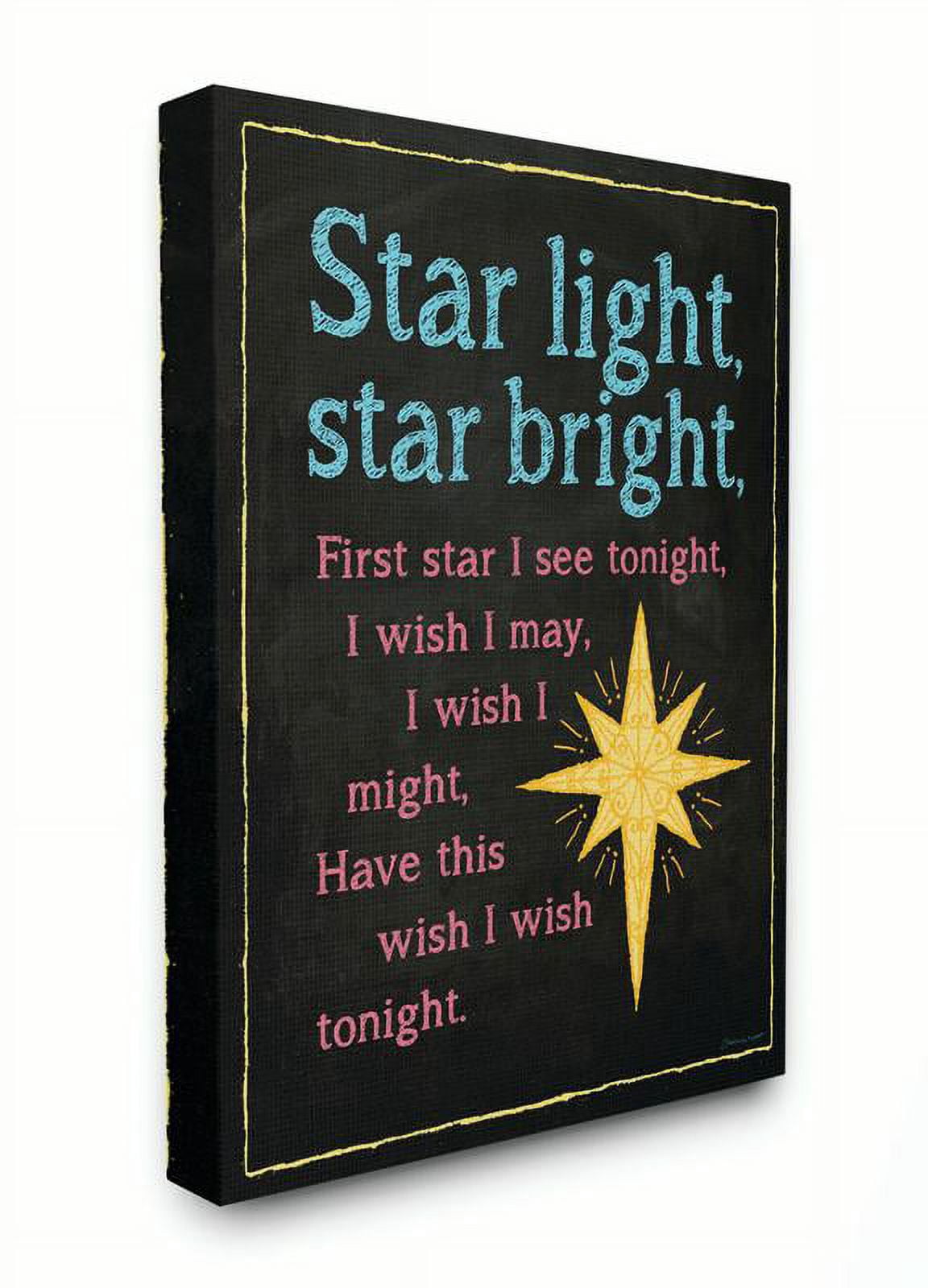 The Kids Room by Stupell Star Light Star Bright Nursery Rhyme Canvas Wall Art by Stephanie Workman Marrott