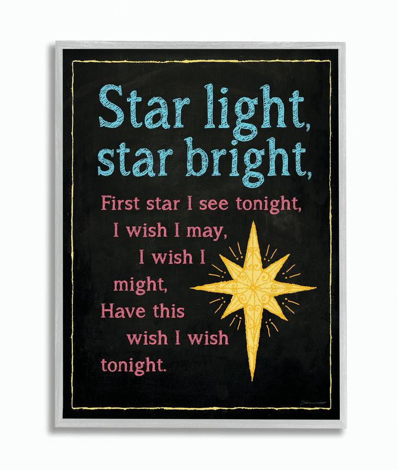 The Kids Room by Stupell Star Light Star Bright Nursery Rhyme Framed Wall Art by Stephanie Workman Marrott