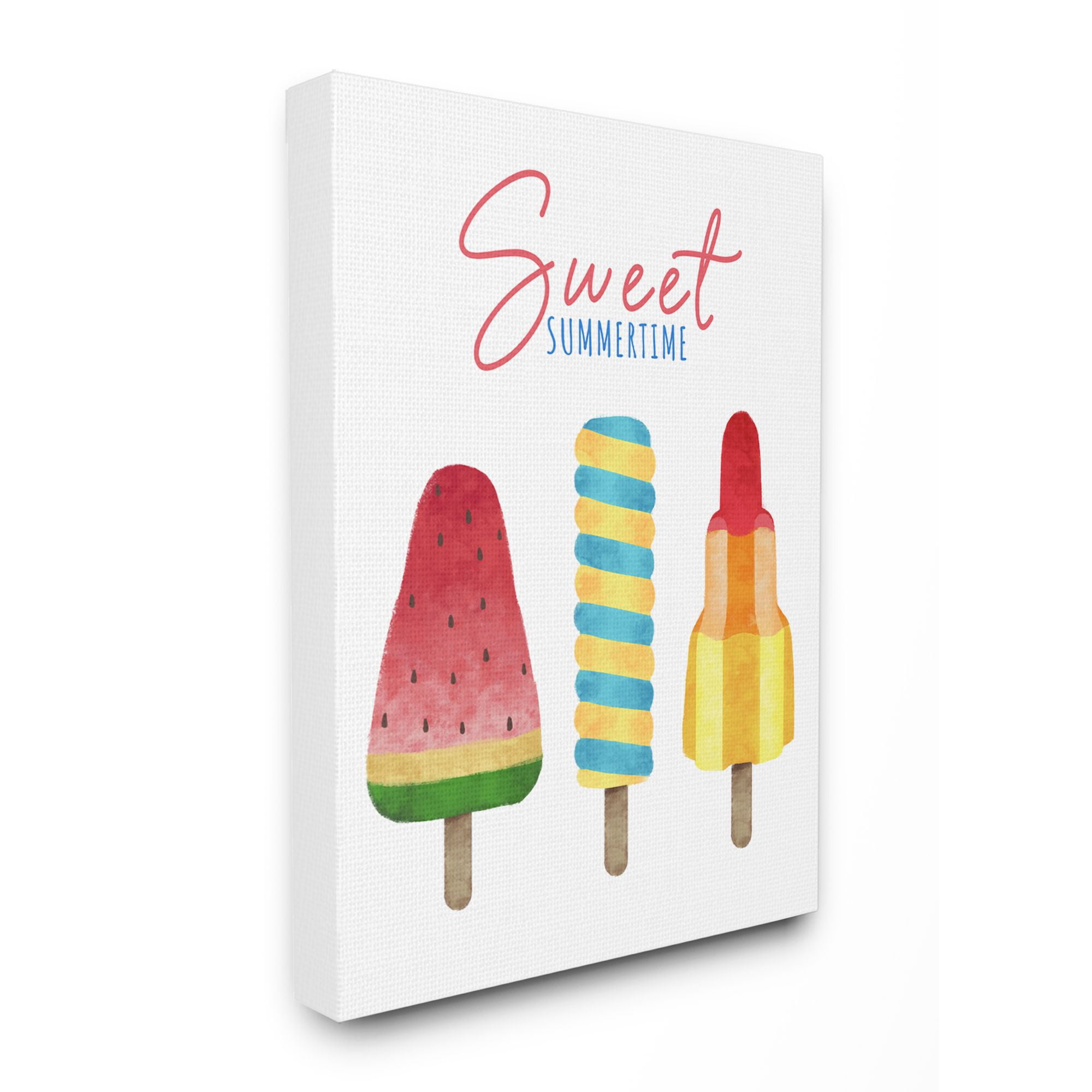 The Kids Room by Stupell Sweet Summertime Ice Creams Kids Nursery Design Canvas Wall Art by Ziwei Li