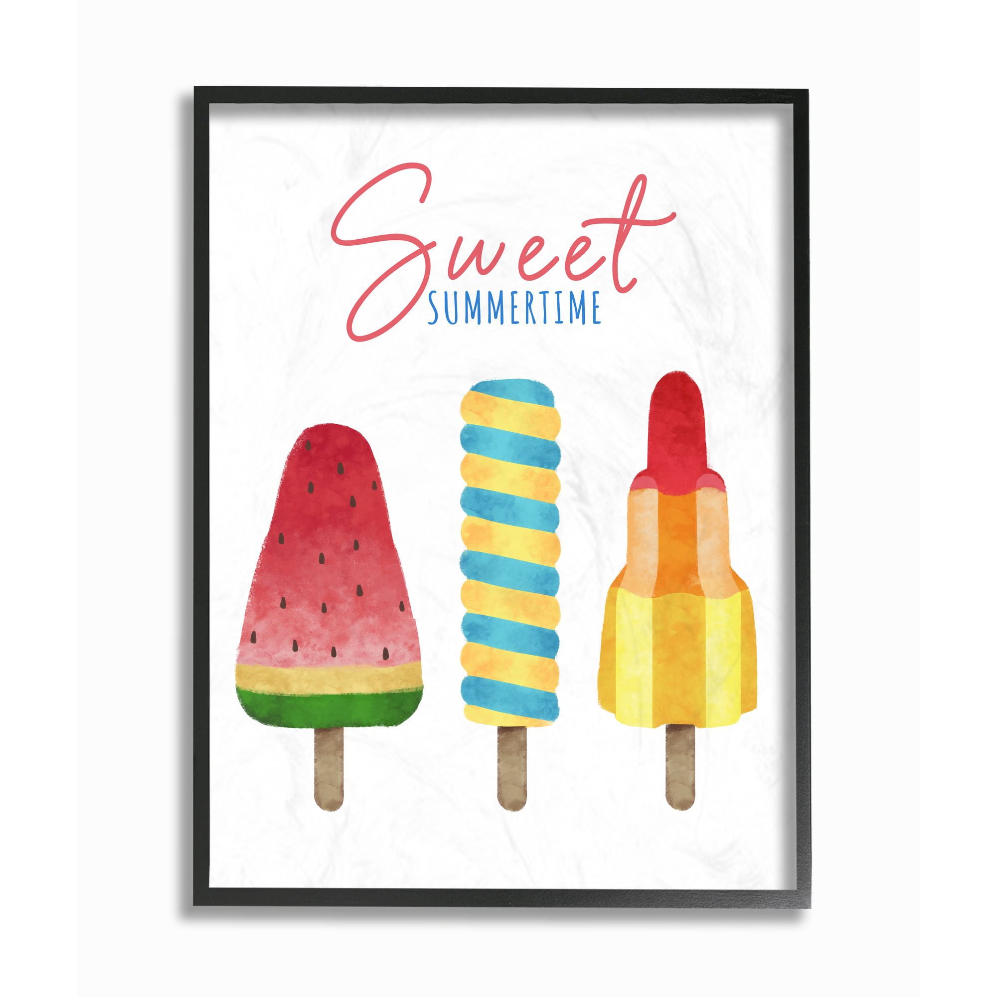 The Kids Room by Stupell Sweet Summertime Ice Creams Kids Nursery Design Framed Wall Art by Ziwei Li
