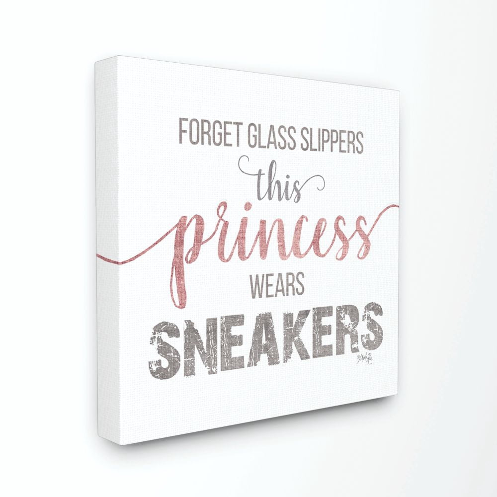 The Kids Room by Stupell This Princess Wears Sneakers Linen Type Canvas Wall Art