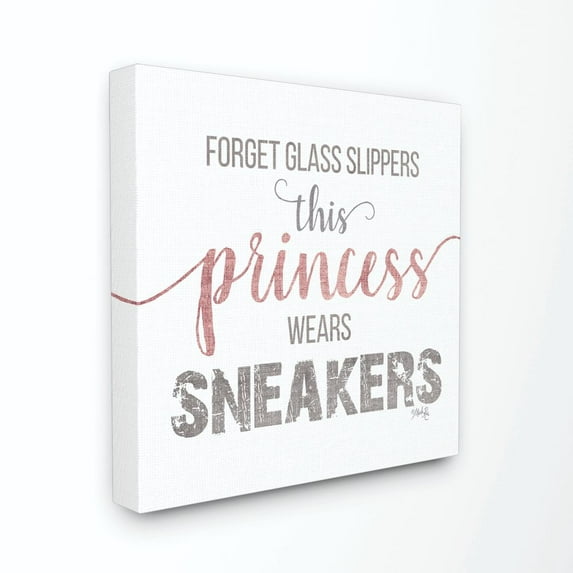 The Kids Room by Stupell This Princess Wears Sneakers Linen Type Canvas Wall Art