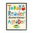 thumbnail image 1 of The Kids Room by Stupell Today a Reader Tomorrow a Leader Framed Wall Art by Ellen Crimi-Trent, 1 of 6