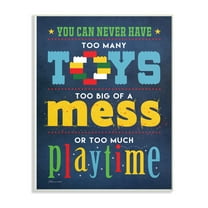 The Kids Room by Stupell Toys Mess And Playtime Wall Plaque Art, 10 x 0.5 x 15