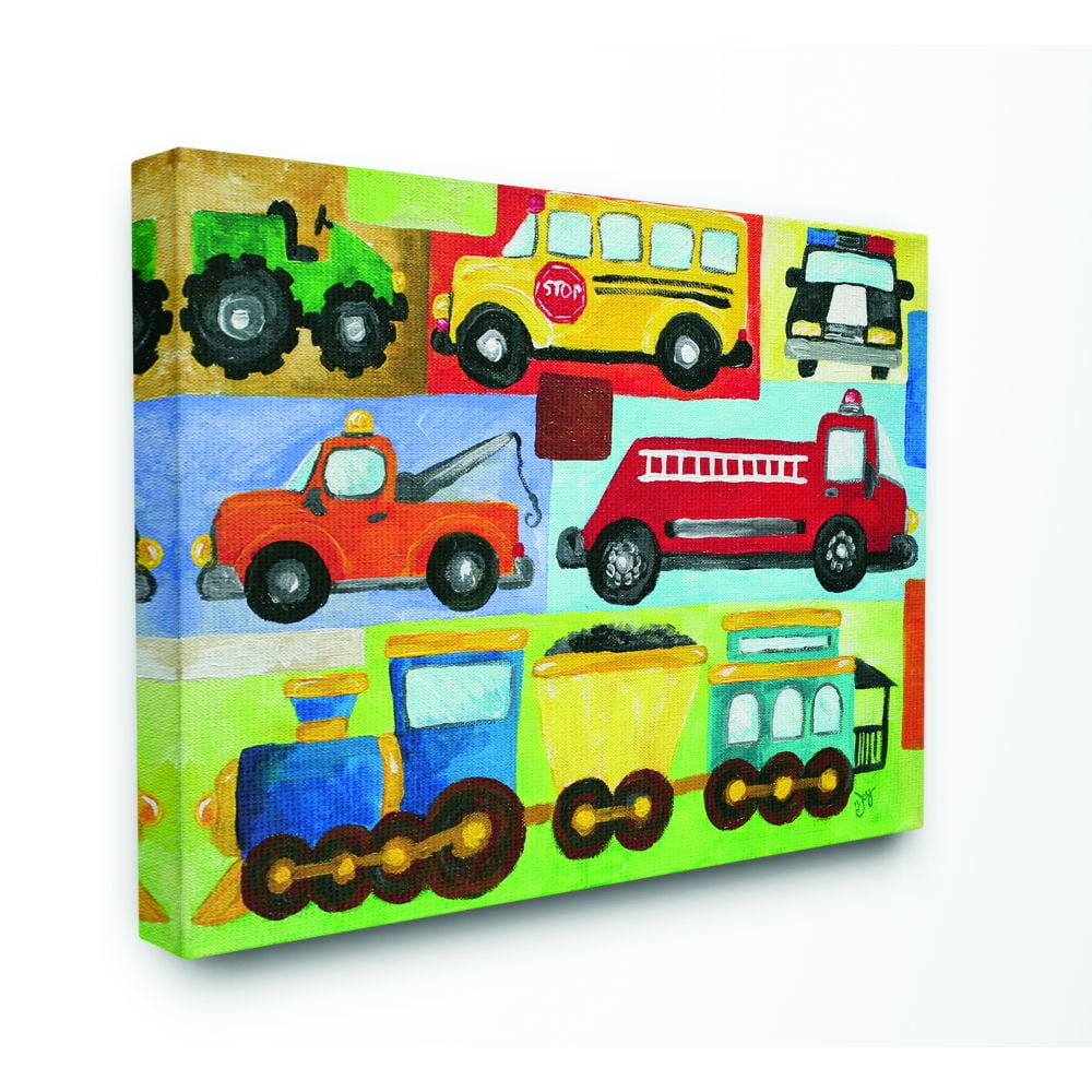 The Kids Room by Stupell Transportation Collage Canvas Wall Art by nJoyArt