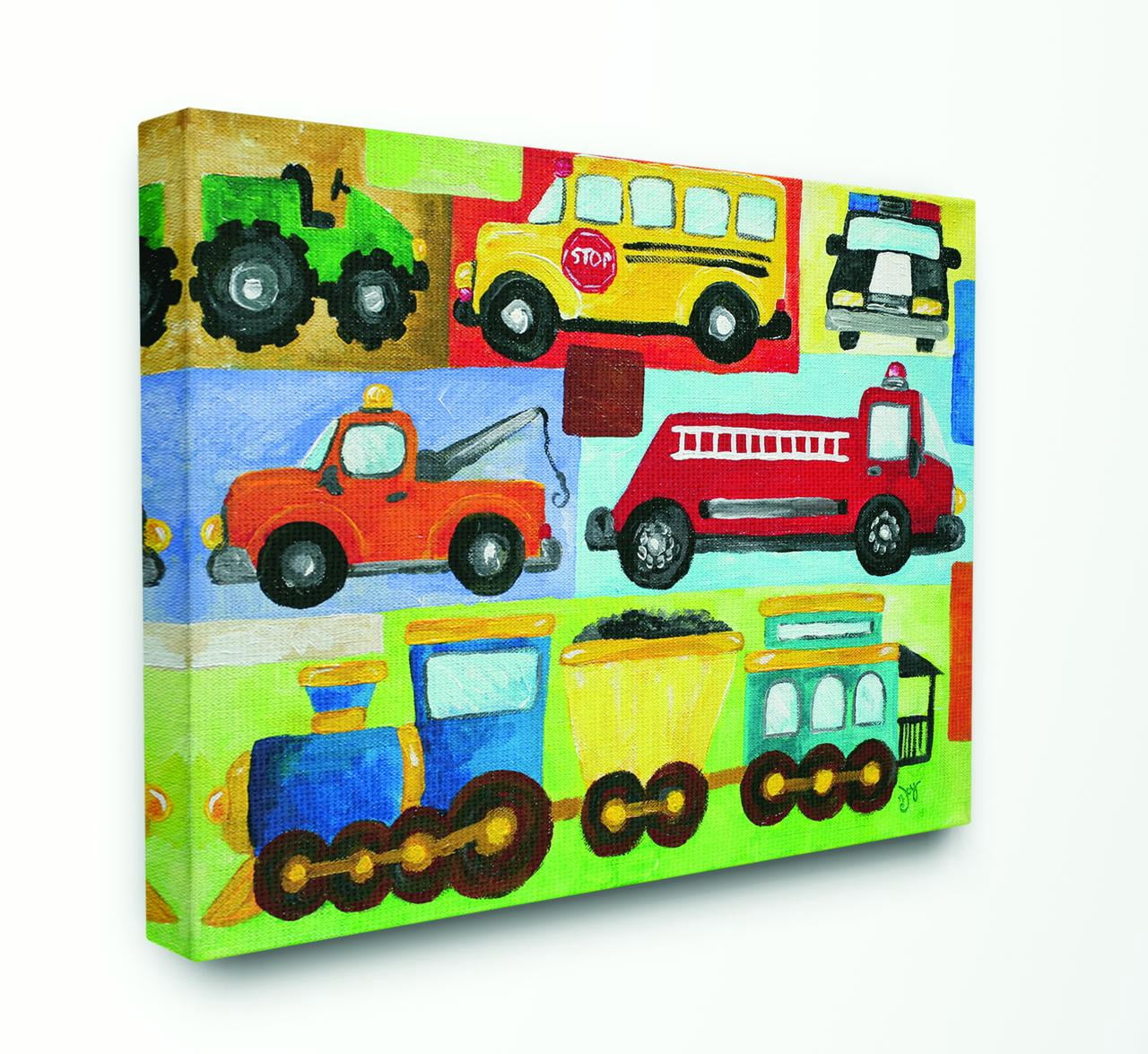 The Kids Room by Stupell Transportation Collage Canvas Wall Art by nJoyArt
