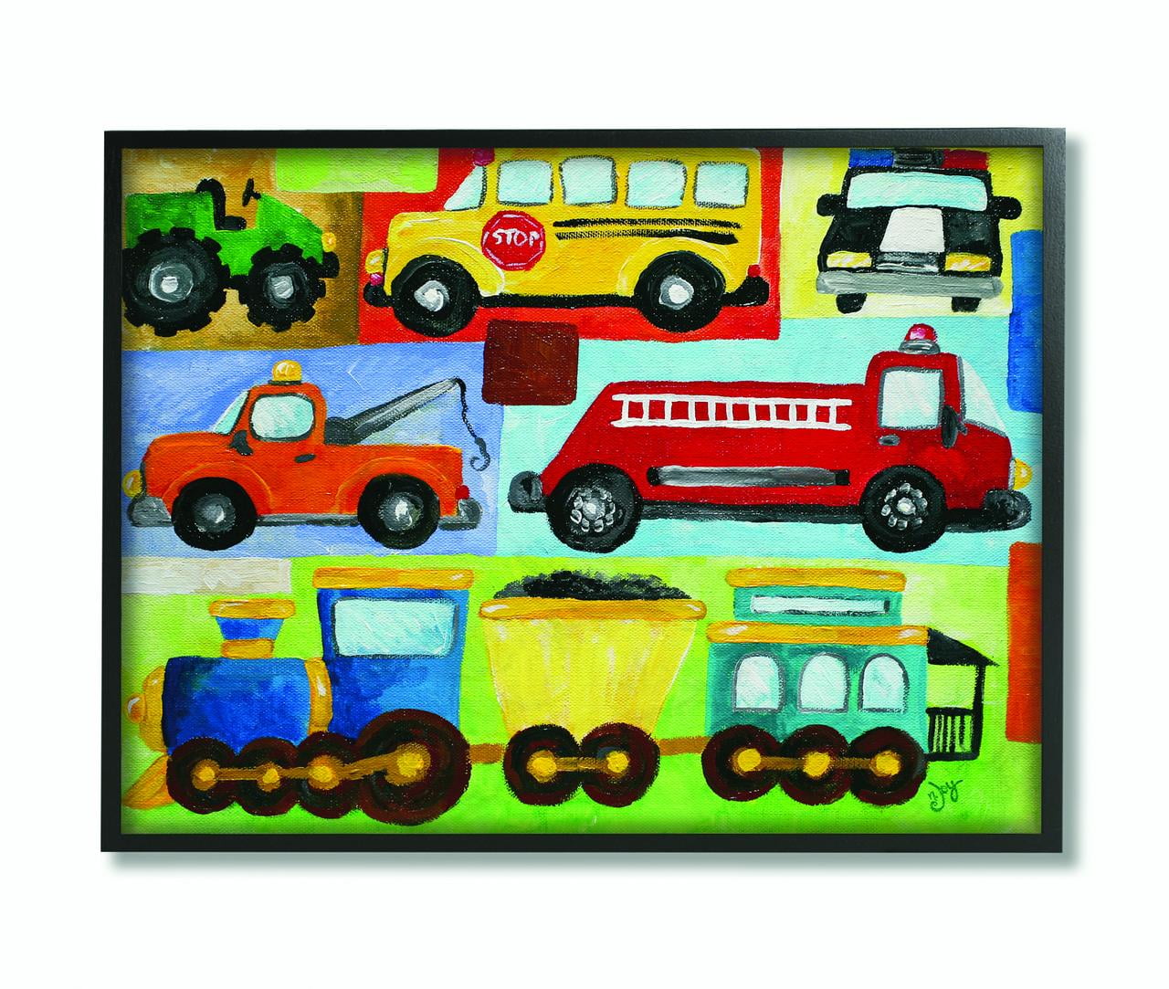 The Kids Room by Stupell Transportation Collage Framed Wall Art by nJoyArt