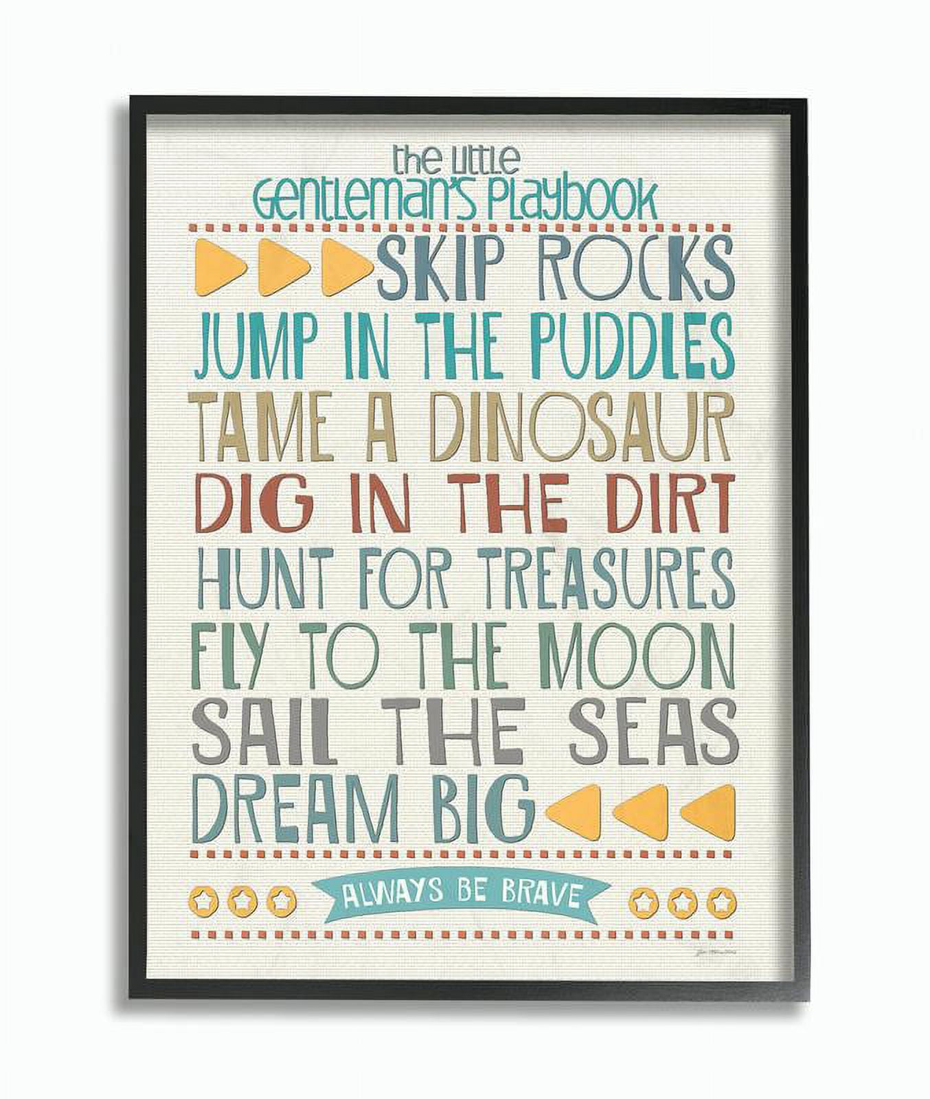 The Kids Room by Stupell Typography Art Wall Plaque, The Little Gentleman's Playbook Framed Wall Art by Jo Moulton