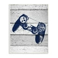 thumbnail image 1 of The Kids Room by Stupell Video Game Controller Blue Print on Planks Wood Wall Art, 1 of 6