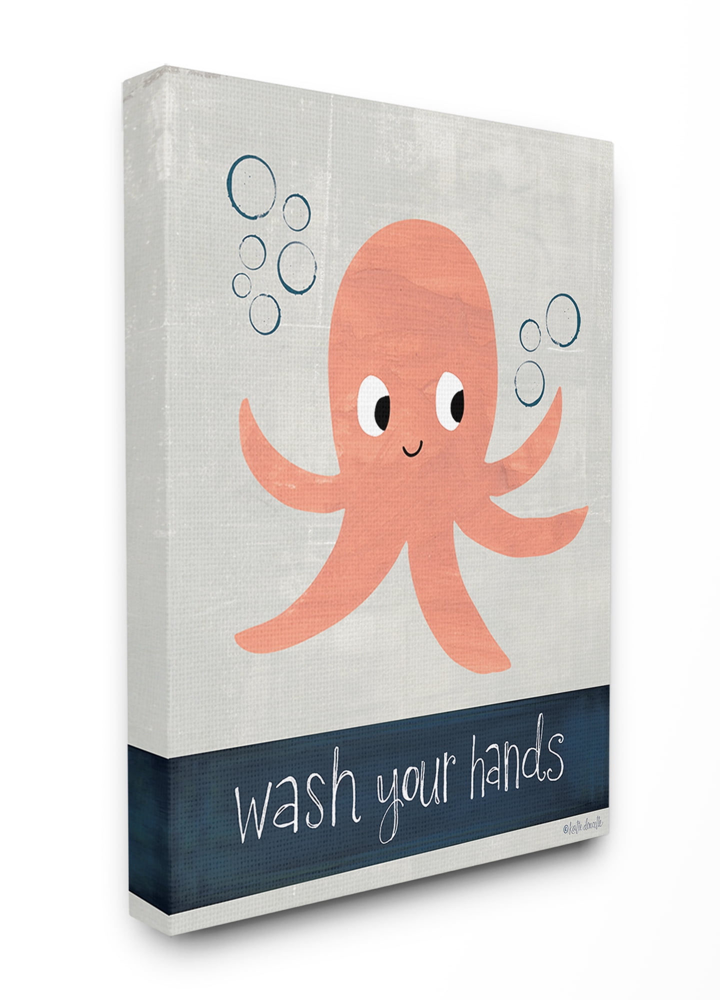 The Kids Room by Stupell Wash Your Hands Octopus Oversized Stretched Canvas Wall Art, 24 x 1.5 x 30