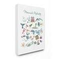 thumbnail image 1 of The Kids Room by Stupell Watercolor Mermaid Alphabet with Bubbles Sea Creatures and Anchor Super Canvas Wall Art, 1 of 4