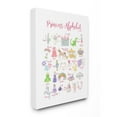 thumbnail image 1 of The Kids Room by Stupell Watercolor Princess Alphabet with Castle Dragon and Crown Super Canvas Wall Art, 1 of 4