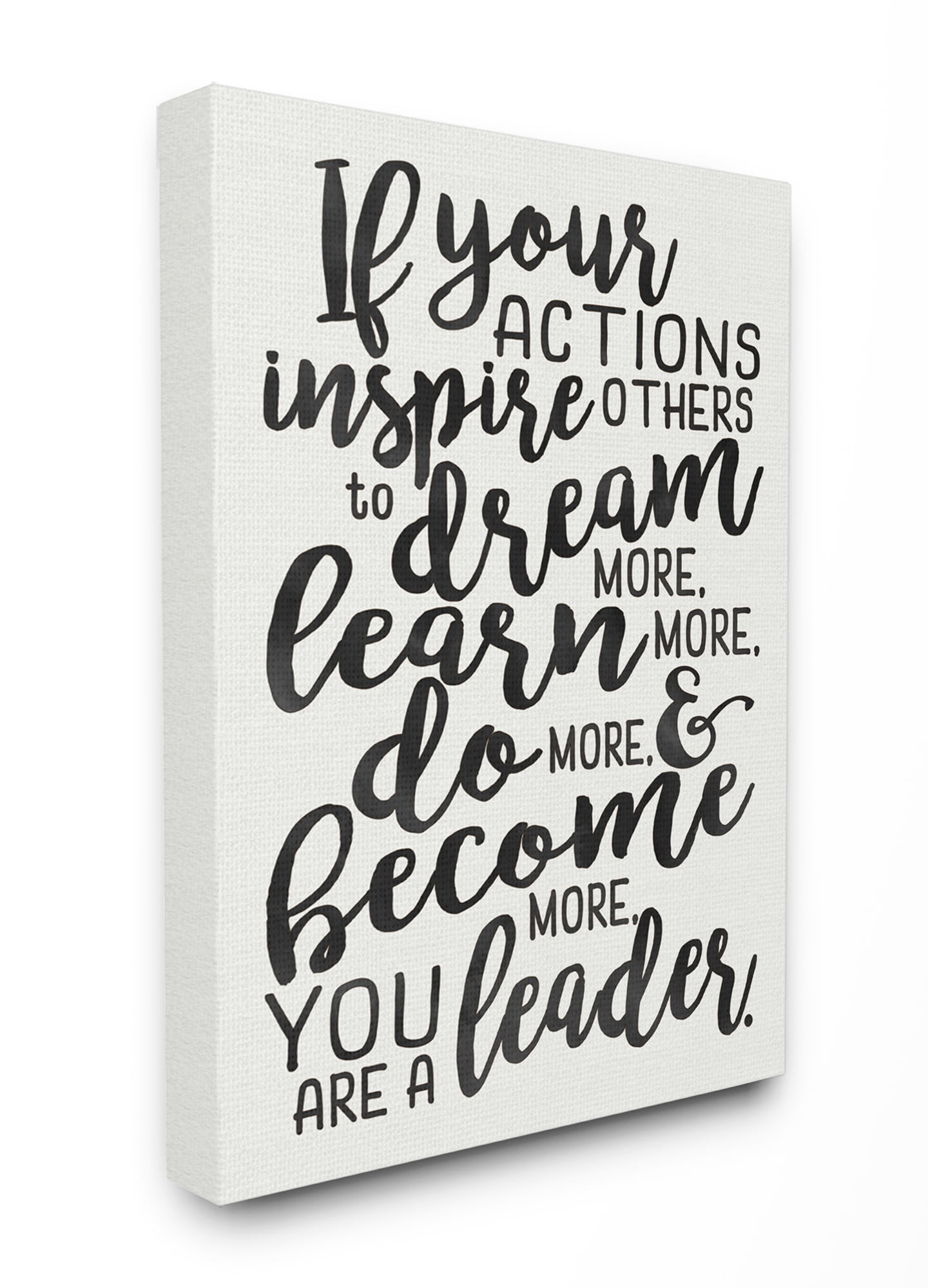The Kids Room by Stupell You Are A Leader Typography Quote Canvas Wall Art by Erica Billups