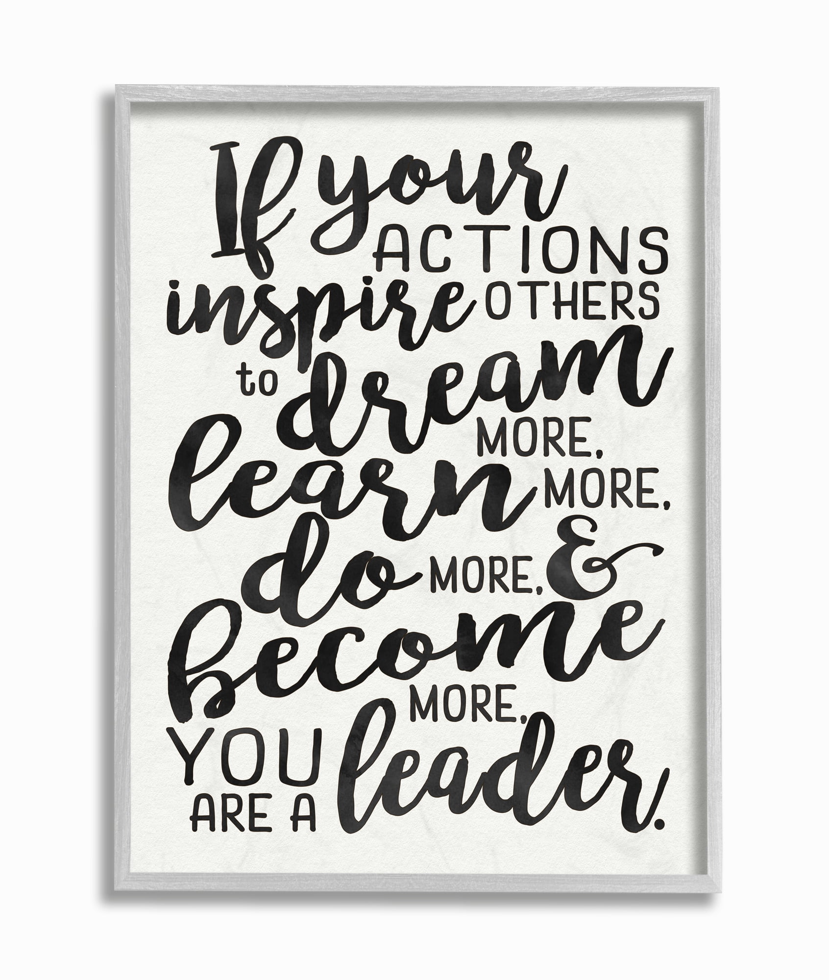 The Kids Room by Stupell You Are A Leader Typography Quote Framed Wall Art by Erica Billups