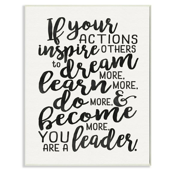 The Kids Room by Stupell You Are A Leader Typography Quote Wall Plaqueby Erica Billups