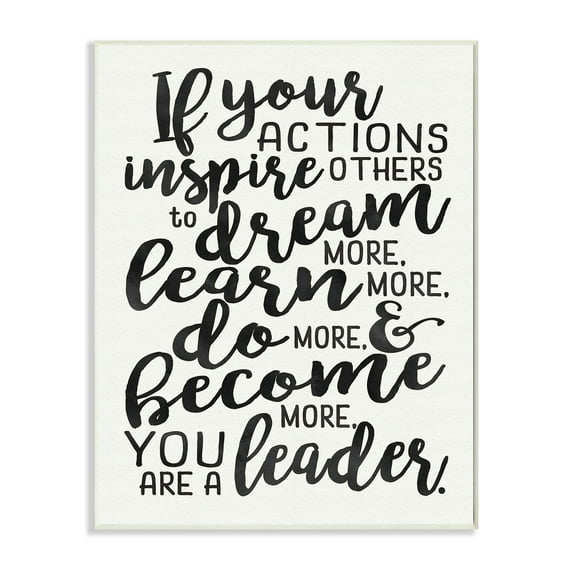 The Kids Room by Stupell You Are A Leader Typography Quote Wall Plaqueby Erica Billups