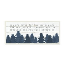 The Kids Room by Stupell You Are Loved For The Precious Son You Are Navy Blue Forest Wall Plaque Art