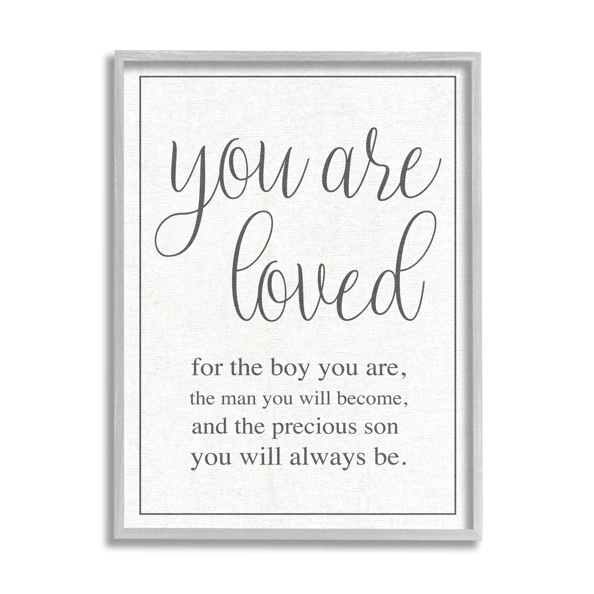 The Kids Room by Stupell You Are Loved Framed Wall Art by Daphne Polselli
