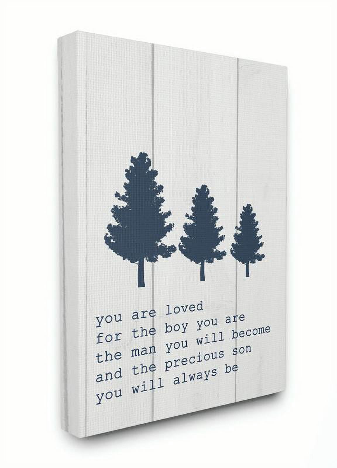 The Kids Room by Stupell You Are Loved Son Three Tree Planks Canvas Wall Art by Daphne Polselli