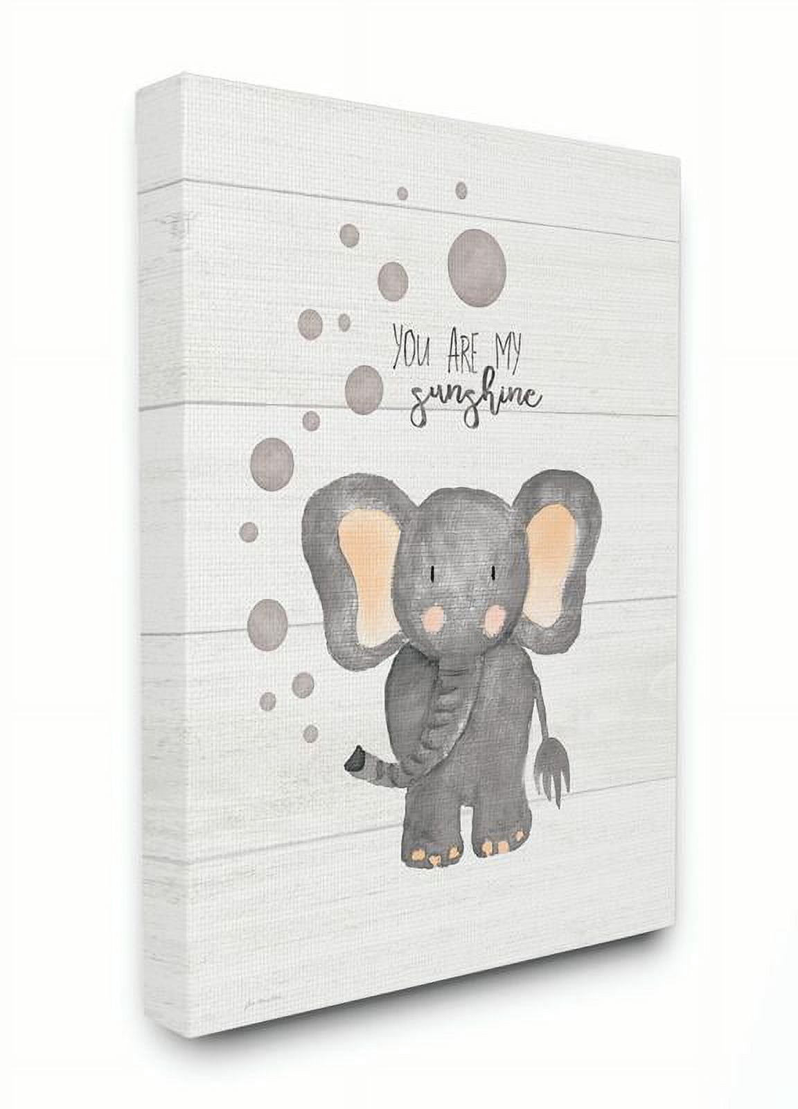 The Kids Room by Stupell You Are My Sunshine Elephant Canvas Wall Art by Jo Moulton