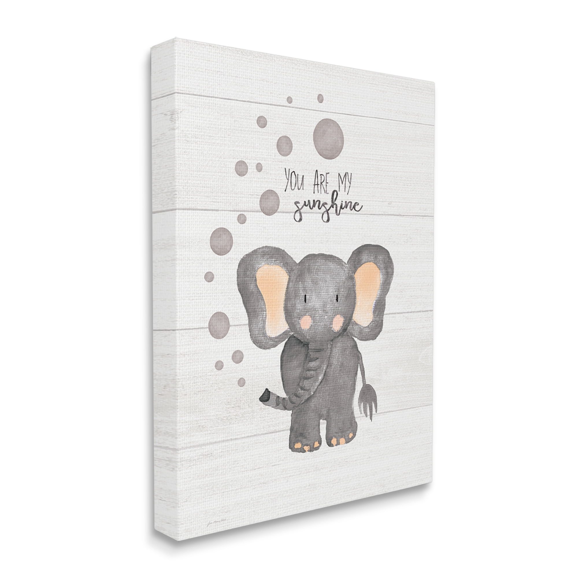 The Kids Room by Stupell You Are My Sunshine Elephant Stretched Canvas Wall Art, 16 x 1.5 x 20