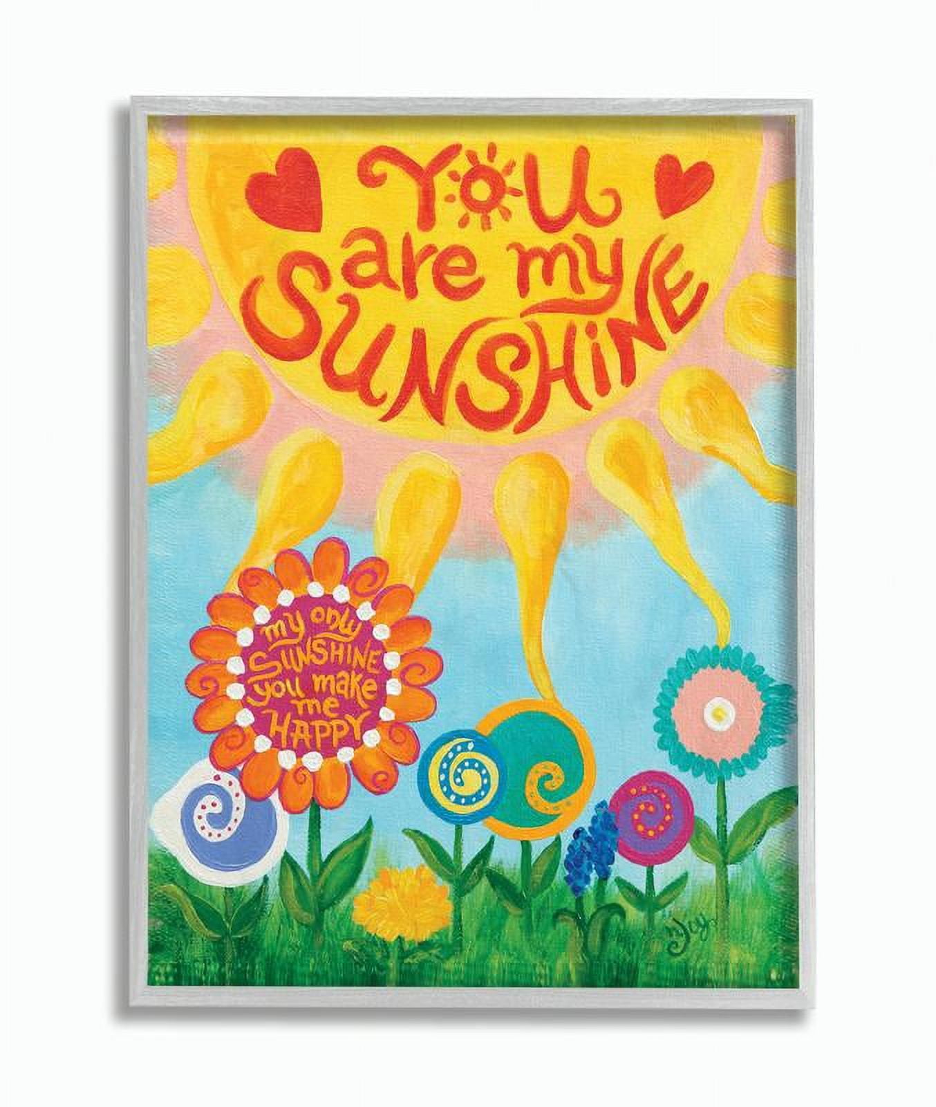 The Kids Room by Stupell You Are My Sunshine Framed Wall Art by nJoyArt