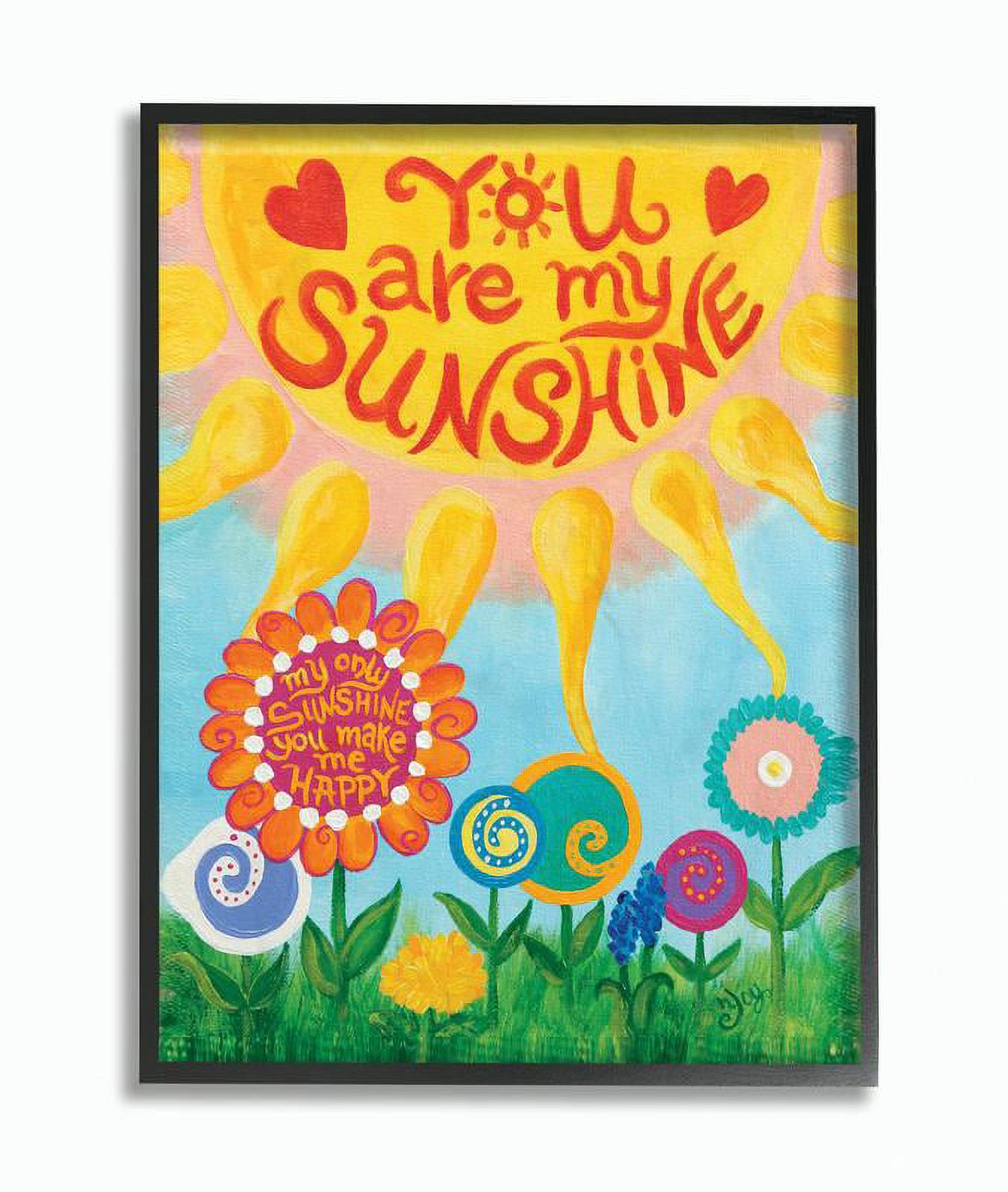 The Kids Room by Stupell You Are My Sunshine Framed Wall Art by nJoyArt ...