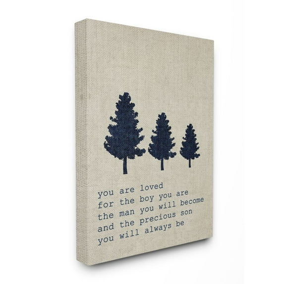 The Kids Room by Stupell You are Loved Son Trees Canvas Wall Art by Daphne Poselli